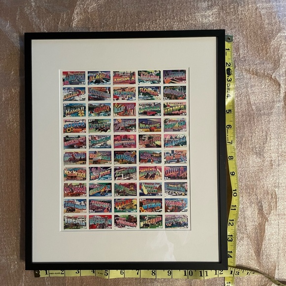 Framed Mint USPS 37c “Greetings From” Commemorative Stamp Sheet - Picture 11 of 14